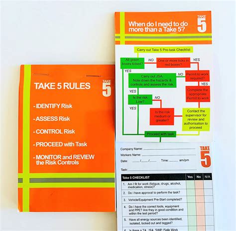 Take 5 Checklist And Jsa Refills Ohs Consultants