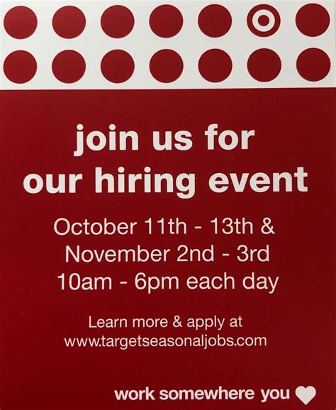 Target Hiring Event Poughkeepsie Galleria