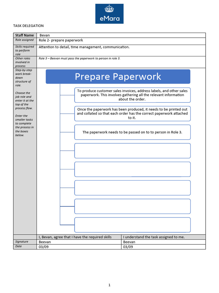 Task Delegation Template