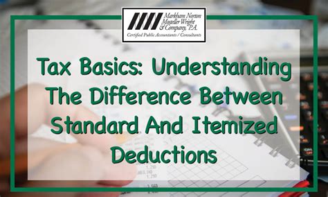 Tax Basics Understanding The Difference Between Standard And Itemized Deductions