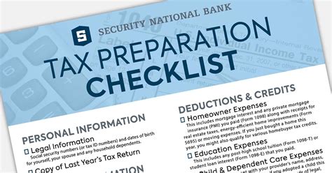 Tax Document Checklist Everything You Need To File Your Taxes