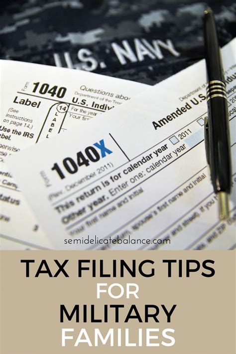 Tax Filing Tips For Military Families