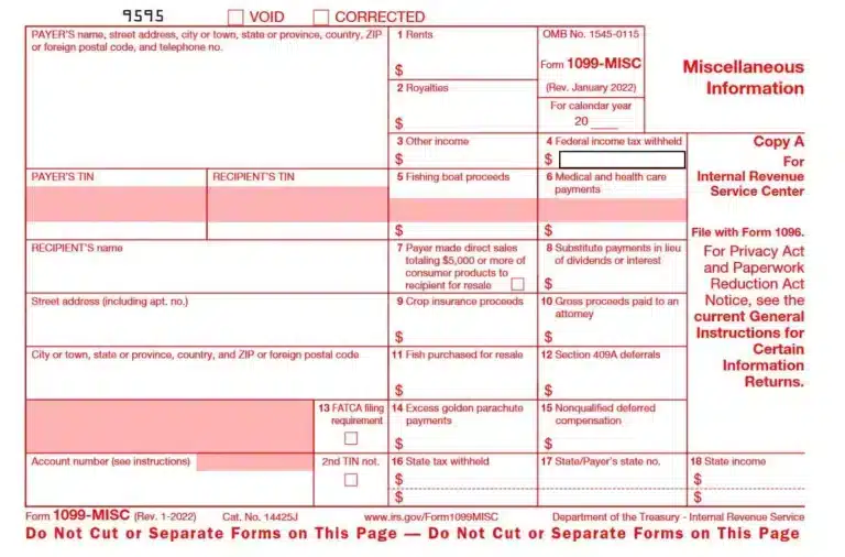 Tax Form 1099 Misc Instructions How To Fill It Out Tipalti