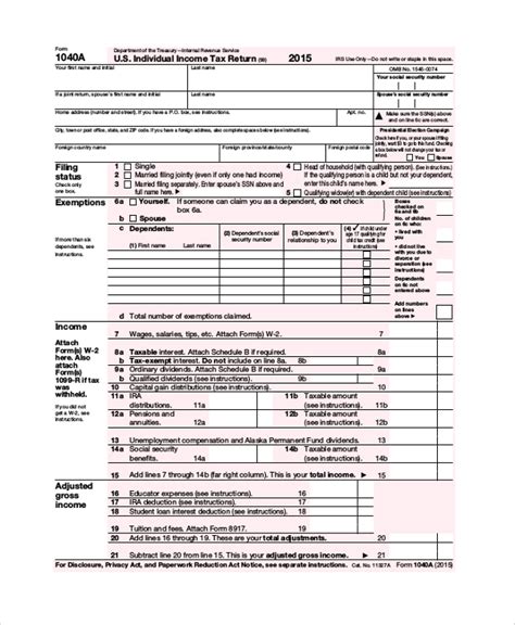 Tax Form Template