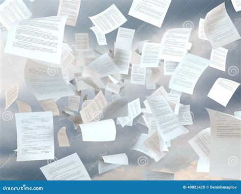 Tax Papers Falling Stock Photo Image Of Clerical Return 49825420