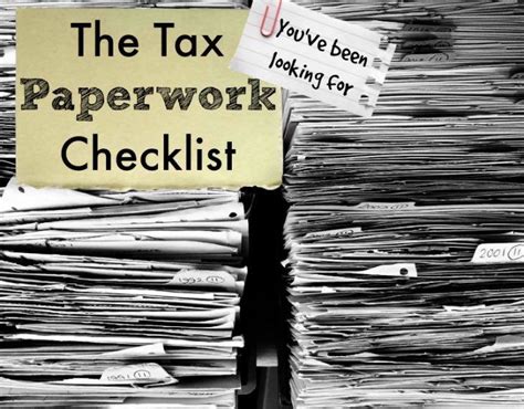 Tax Paperwork Checklist Wilklow Associates Cpa Pc