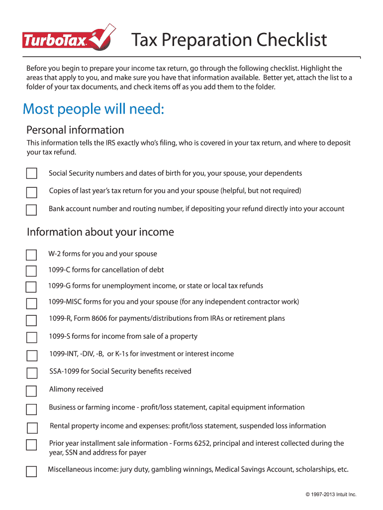 Tax Preparation Checklist Pdf Fill Out Sign Online Dochub