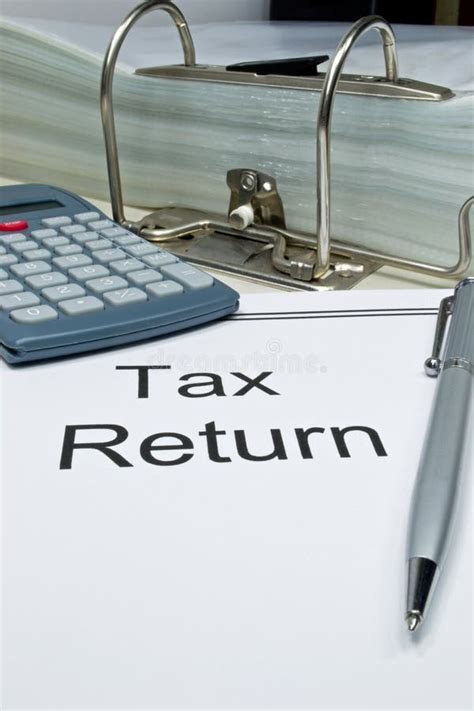 Tax Return Papers Stock Image Image Of Accounting Table 23776893