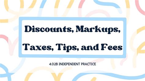 Tax Tip Discount Youtube