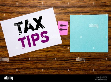 Tax Tips Business Concept For Tip Forn Taxes Written On Sticky Note