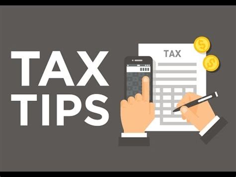 Tax Tips Youtube