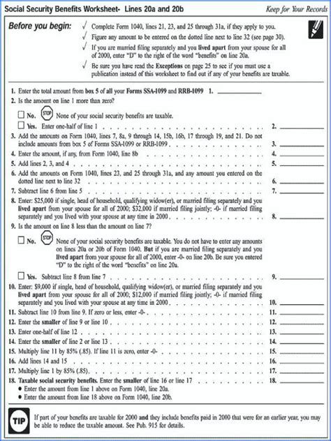 Taxable Social Security Worksheet 2014 2024 Form Fill Out And Sign