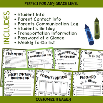 Teacher Forms School Forms Student Information