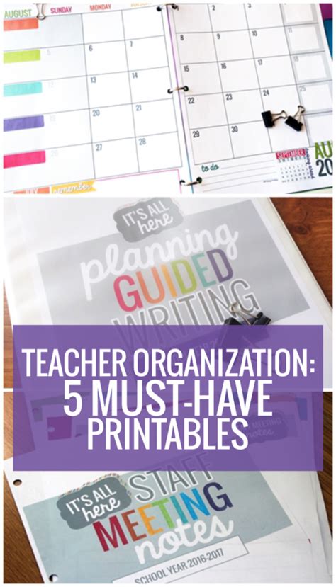 Teacher Organization 5 Must Have Printables Kindergartenworks