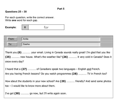 Teaching Together About A2 Key Reading And Writing Part 5 And How To