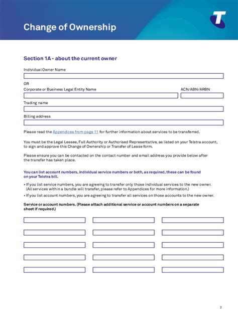 Telstra Change Of Ownership Form Fill Out Sign Online Dochub