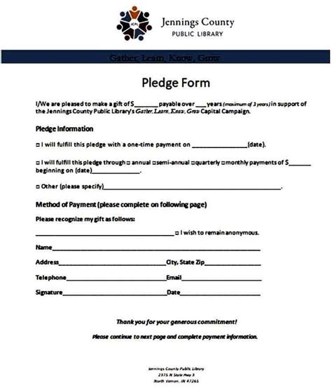 Template Pledge Form Mous Syusa