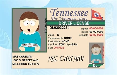 Template Tennessee Drivers License Psd Template Photoshop