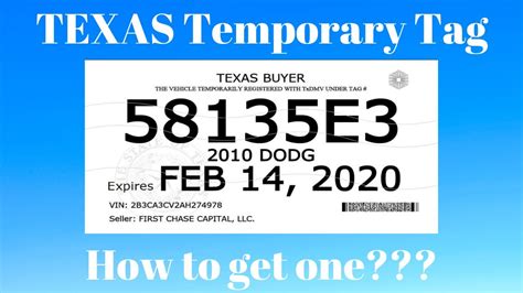 Temporary Vehicle Tags Texas