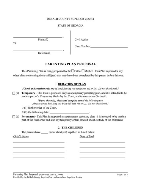 Temporary Visitation Agreement Special Needs Child Template Hq