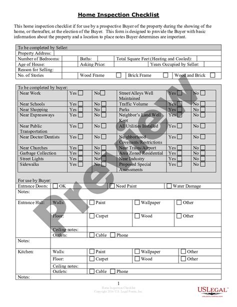 Tennessee Home Inspection Checklist For Cps Us Legal Forms