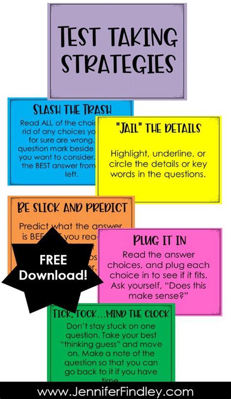 Test Taking Strategies Activities