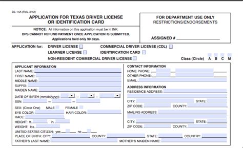 Texas Driver License Change Address Backupprop