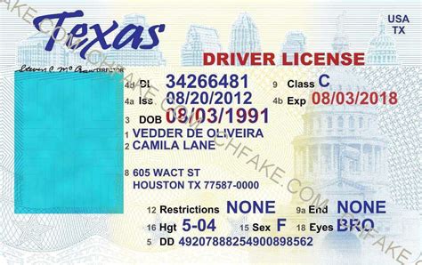 Texas Id Card Template Best Creative Template Design