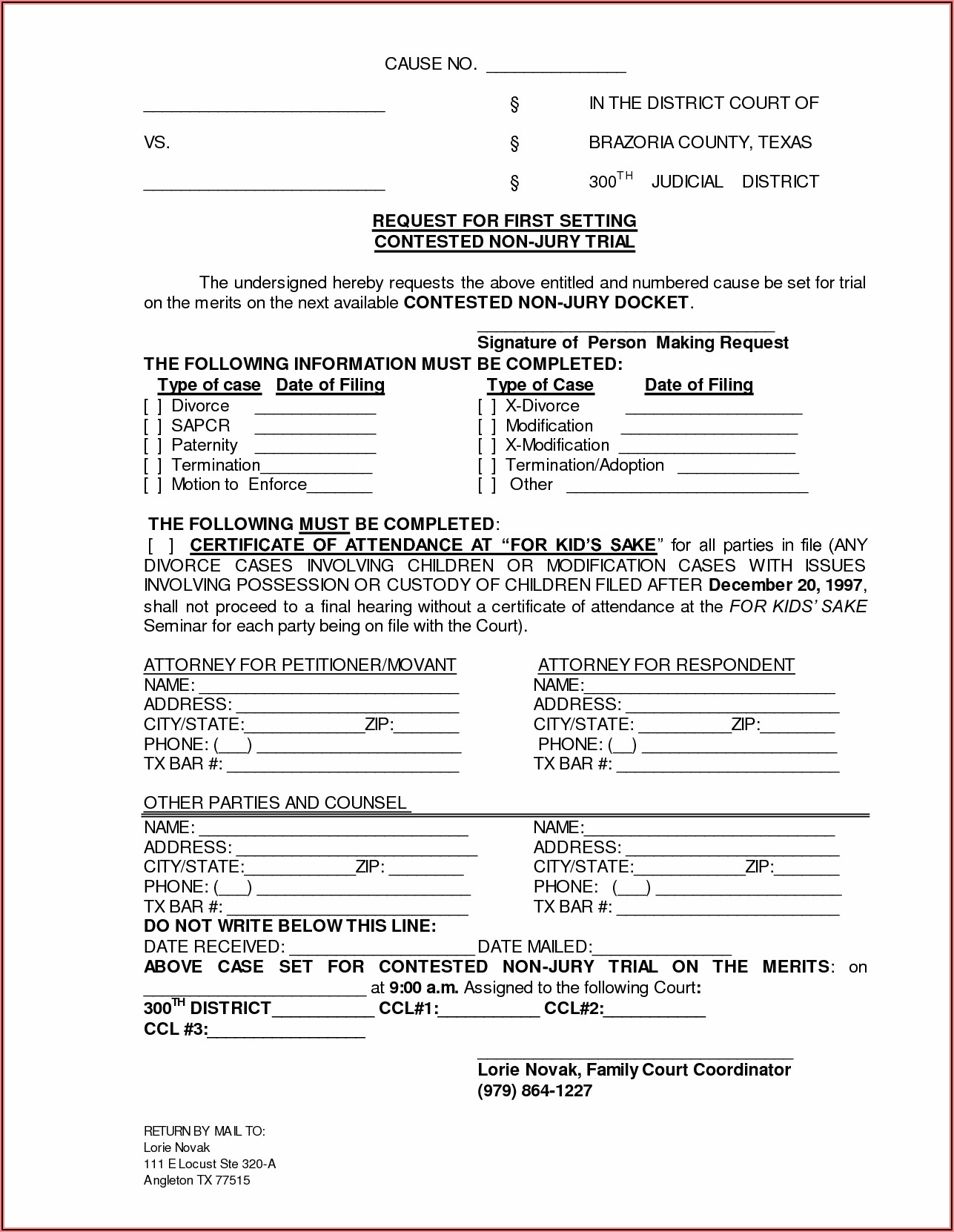 Texas Motion To Enforce Divorce Decree Form Form Resume Examples 1Zv8appo23