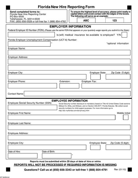 Texas New Hire Reporting Form Fill Out Printable Pdf Forms Online