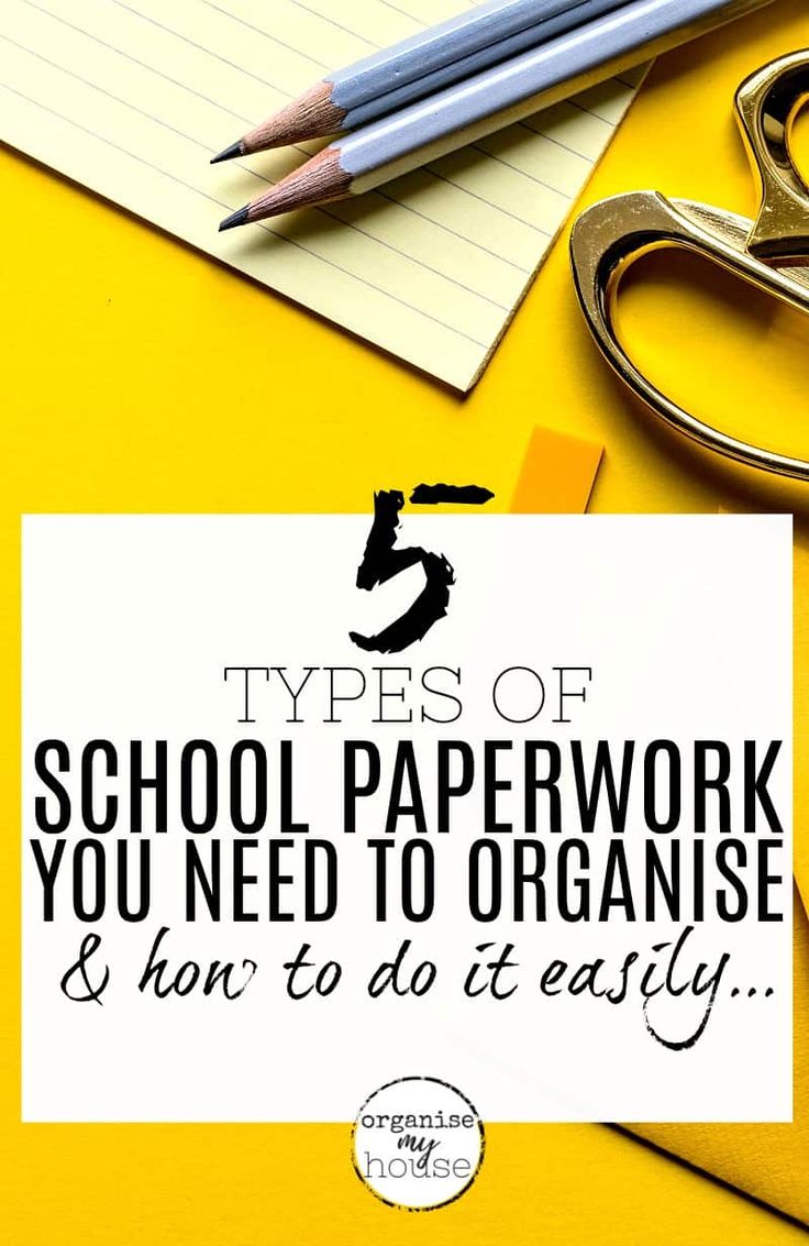 The 5 Types Of School Paperwork You Need To Organise Organization