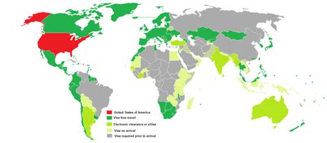 The 99 Countries Americans Can Visit Visa Free 2015 Brilliant Maps