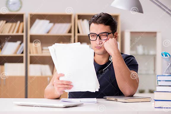 The Angry Man With Too Much Paperwork To Do Stock Photo Image Of Headset Notebook 88668860