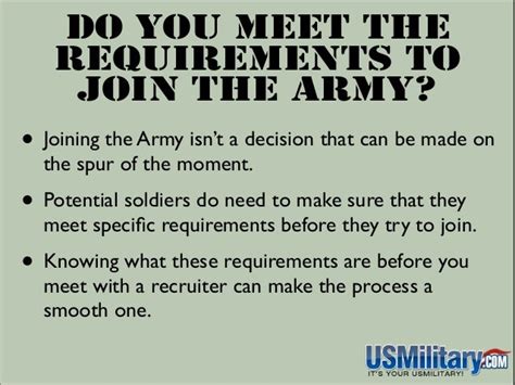 The Army Joining The Army Requirements