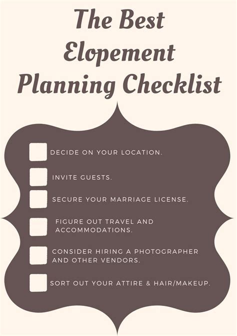 The Best Elopement Planning Checklist In 2022 Planning Checklist