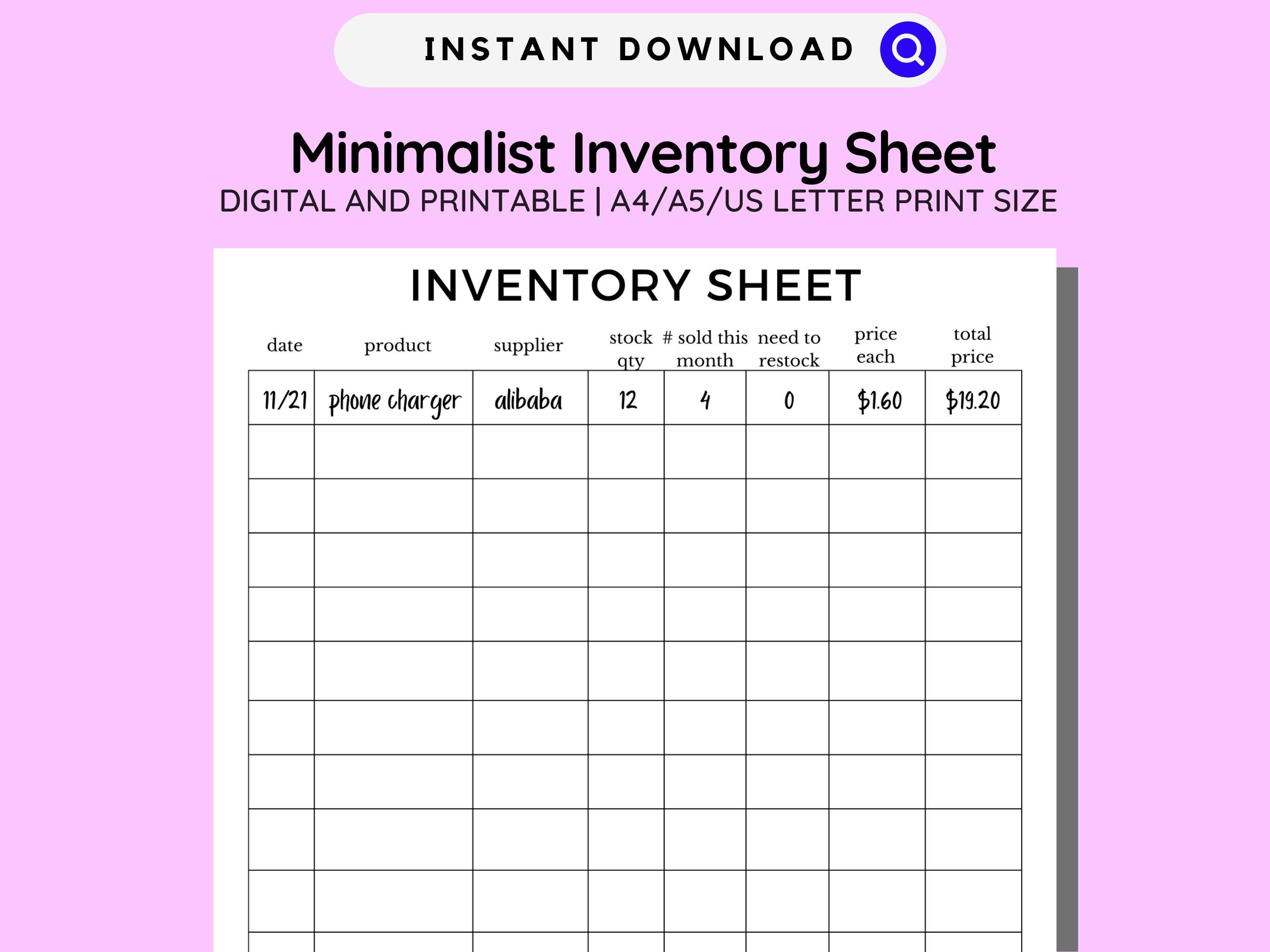 The Best Way To Set Up A Par Inventory Sheet