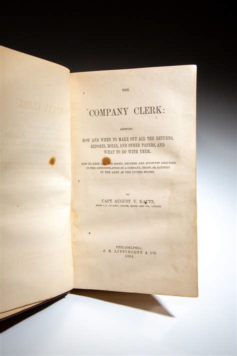 The Company Clerk The First Edition Rare Books