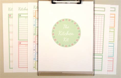 The Kitchen Kit 5 Documents Instant Download Home Binder Etsy