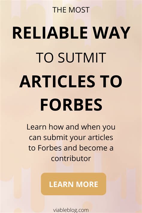 The Most Reliable Way To Submit Your Articles To Forbes Content