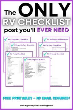 The Only Rv Checklist Post You Ll Ever Need In 2024 Beyond