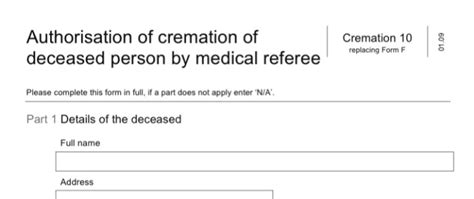 The Paperwork Of Death Cremation Forms 6 13 Mortuary Gem