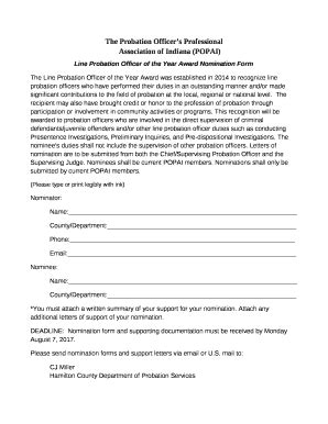 The Probation Officers Professional Doc Template Pdffiller