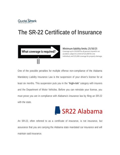 The Sr 22 Certificate Of Insurance