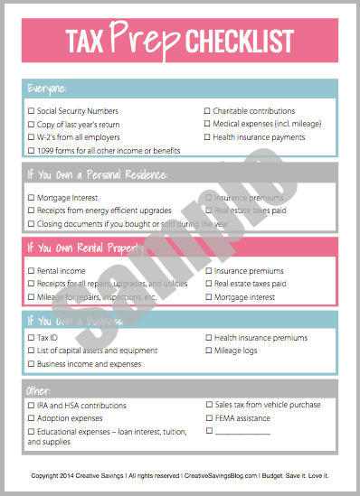 The Tax Preparation Checklist Your Accountant Wants You To Use