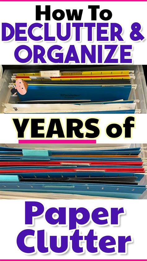 The Title For How To Declutter And Organize Years Of Paper Clutter In