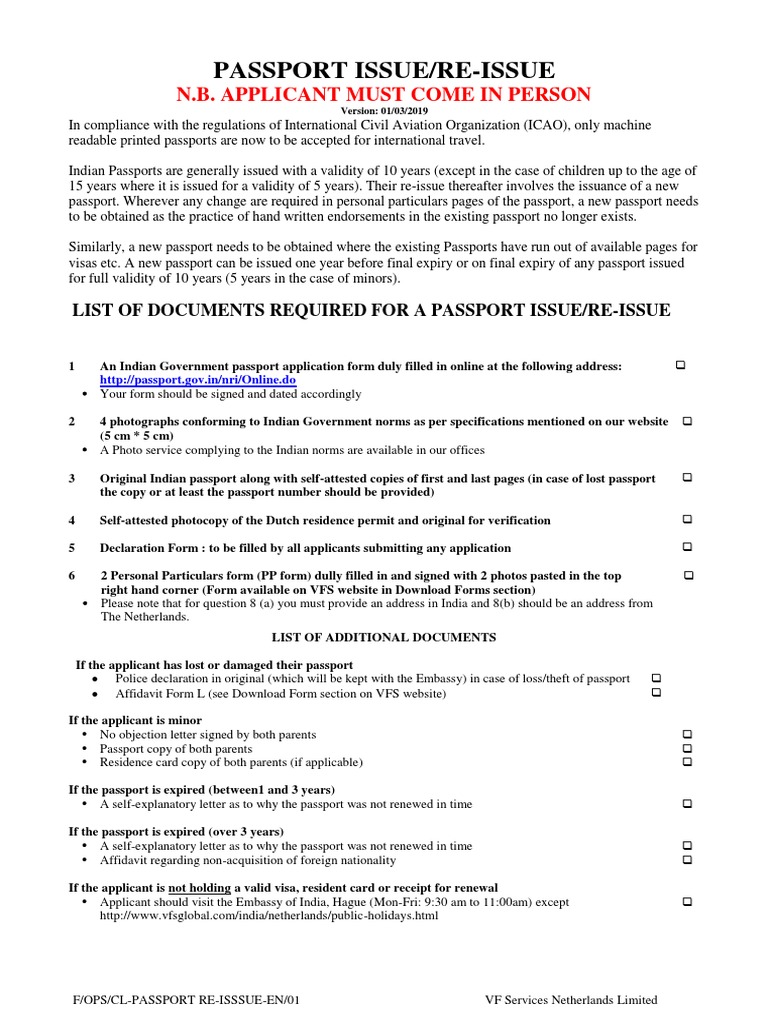 Things Needed For A Passport Documents Checklist