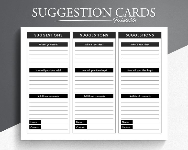 This Employee Suggestion Card Template Is Essential Employees Feel