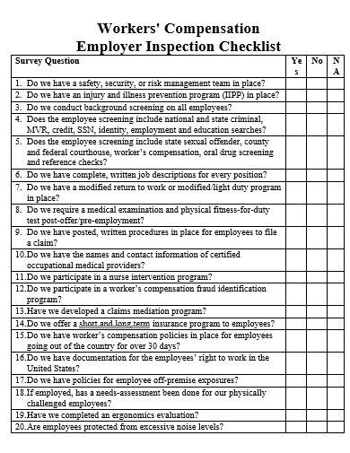 This Sample Checklist Describes What Should Be Considered By The Employer When Preparing For