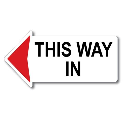 This Way Acrylic Arrow Sign Board 100X200x2mm We Accept Custom Make