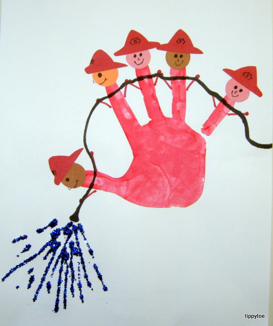 Tippytoe Crafts Five Little Firefighters